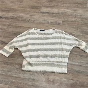 Gold and cream sweater 3/4 sleeves